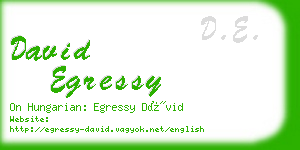 david egressy business card